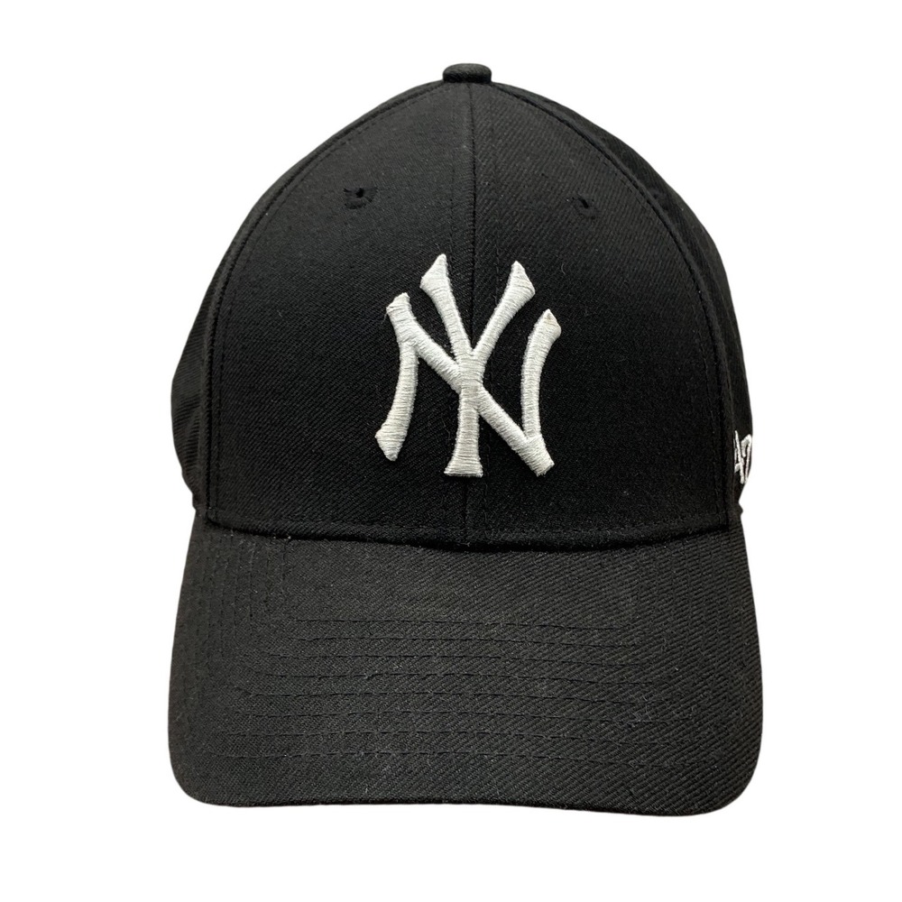 47 Brand New York Yankees MLB Baseball Cap Hat Black White OSFA Adjustable